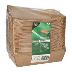 PAPSTAR Snacktrays, Pappe "pure" 3,5 cm x 8,5 cm x 15,5 cm braun