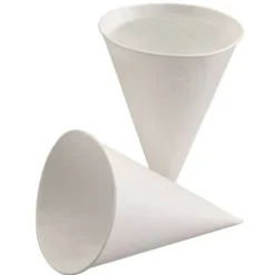 PAPSTAR Spitzbecher, Zuckerrohrpapier 150 ml Ø 8,5 cm, 11,5 cm weiß