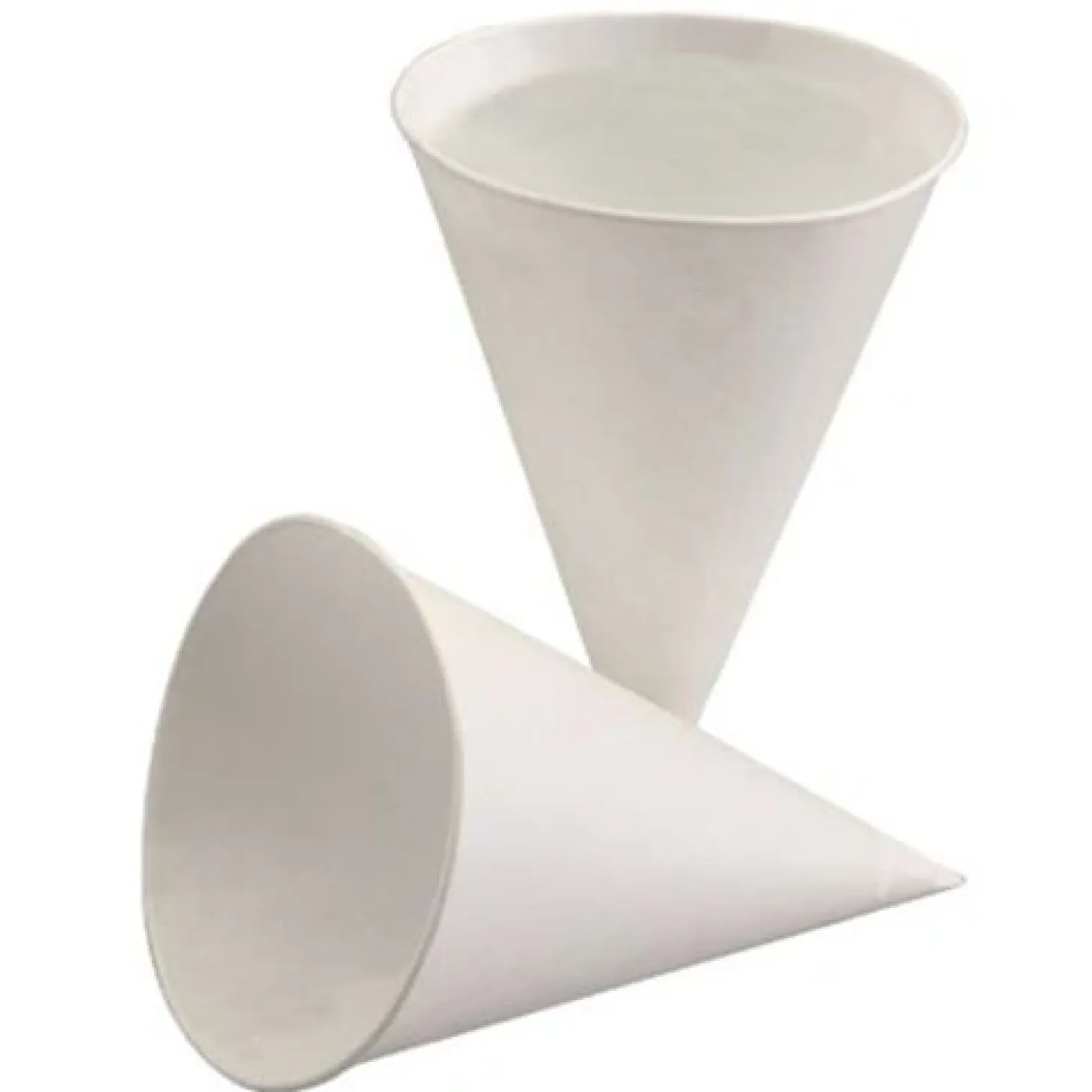 PAPSTAR Spitzbecher, Zuckerrohrpapier 150 ml Ø 8,5 cm, 11,5 cm weiß
