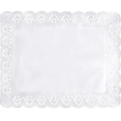 PAPSTAR Spitzenpapiere eckig 46 cm x 36 cm weiß