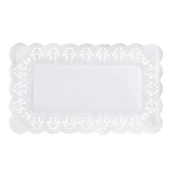 PAPSTAR Spitzenpapiere eckig 30 cm x 18 cm weiß