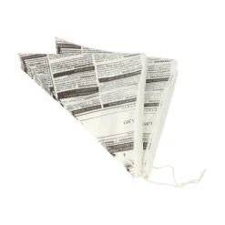 PAPSTAR Spitztüten, Pergament-Ersatz 27 cm x 19 cm x 19 cm "Newsprint" Füllinhalt 125 g, fettdicht