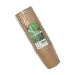 PAPSTAR Suppenbecher, Pappe rund 470 ml Ø 9,8 cm, 10 cm braun