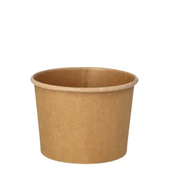 PAPSTAR Suppenbecher, Pappe rund 350 ml Ø 9,8 cm, 7 cm braun