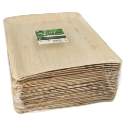 PAPSTAR Tabletts, Palmblatt "pure" eckig 2 cm x 26 cm x 32 cm
