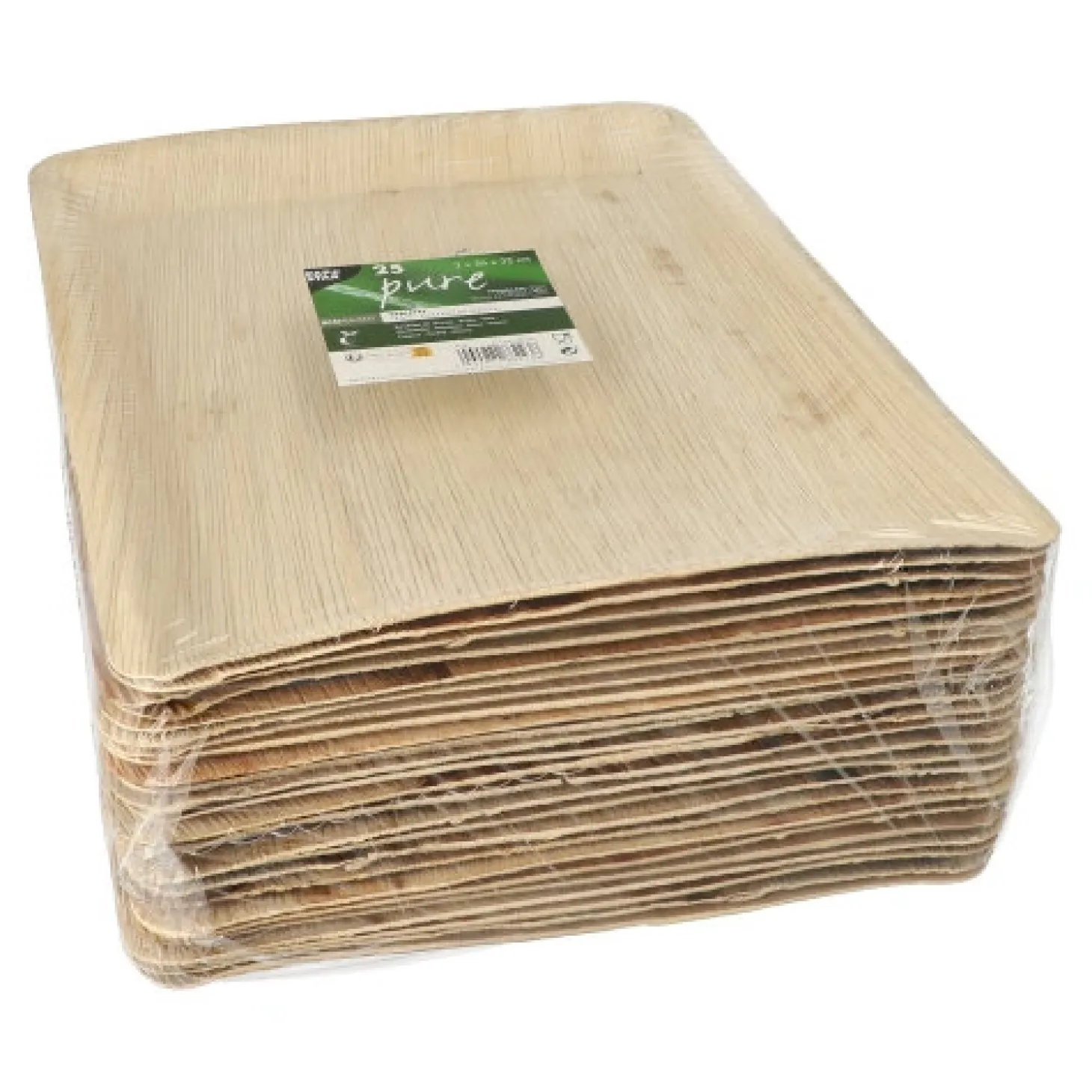 PAPSTAR Tabletts, Palmblatt "pure" eckig 2 cm x 26 cm x 32 cm