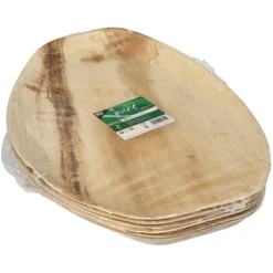 PAPSTAR Tabletts, Palmblatt "pure" oval 3 cm x 43 cm x 29 cm natur