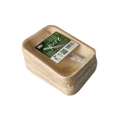 PAPSTAR Tabletts, Palmblatt "pure" eckig 16 cm x 12 cm x 2,5 cm