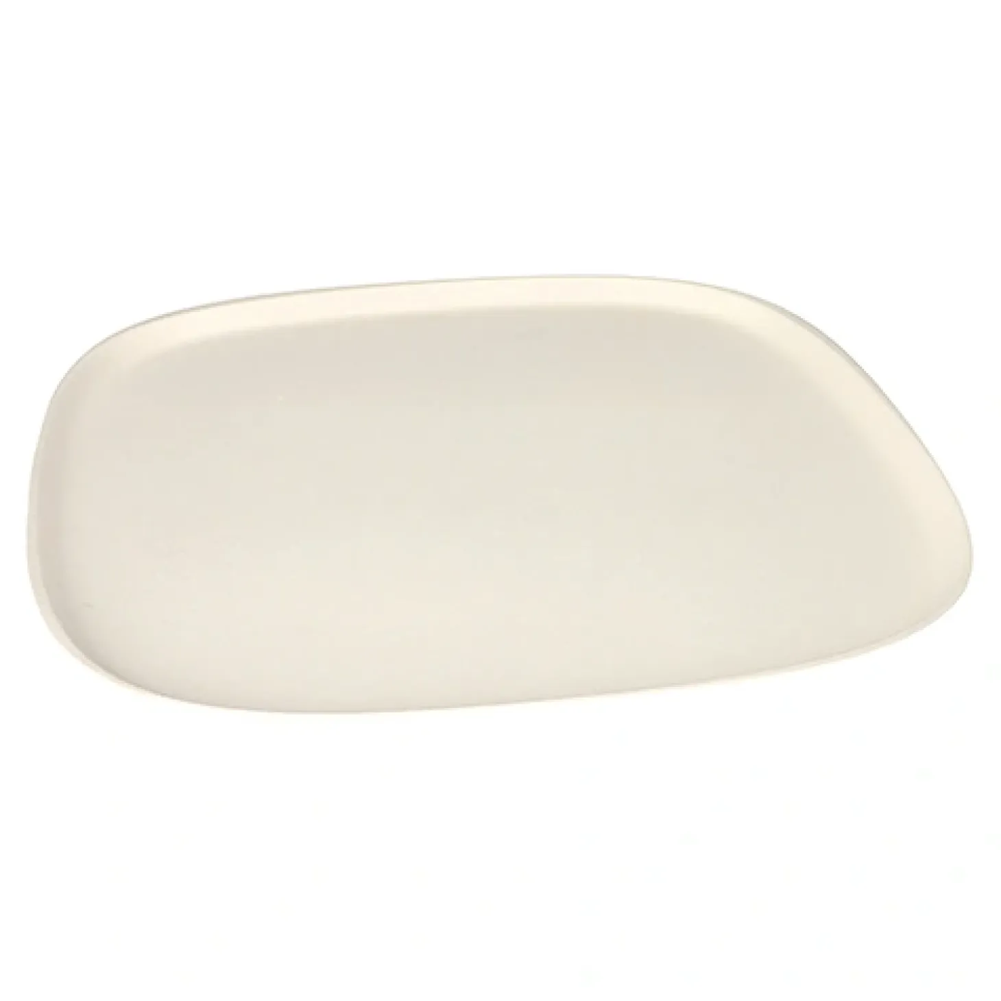 PAPSTAR Teller groß, Zuckerrohr "pure" 1,3 cm x 30 cm x 30 cm weiß "Belle Vie, Ligne Carrée", 10 x 4 Stück