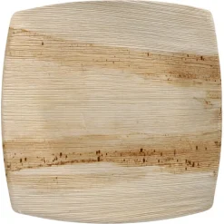 PAPSTAR Teller, Palmblatt "pure" 26 cm x 26 cm natur "QUADRATO"