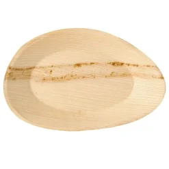 PAPSTAR Teller, Palmblatt "pure" oval 26 cm x 17 cm x 2,5 cm, 25 Stück