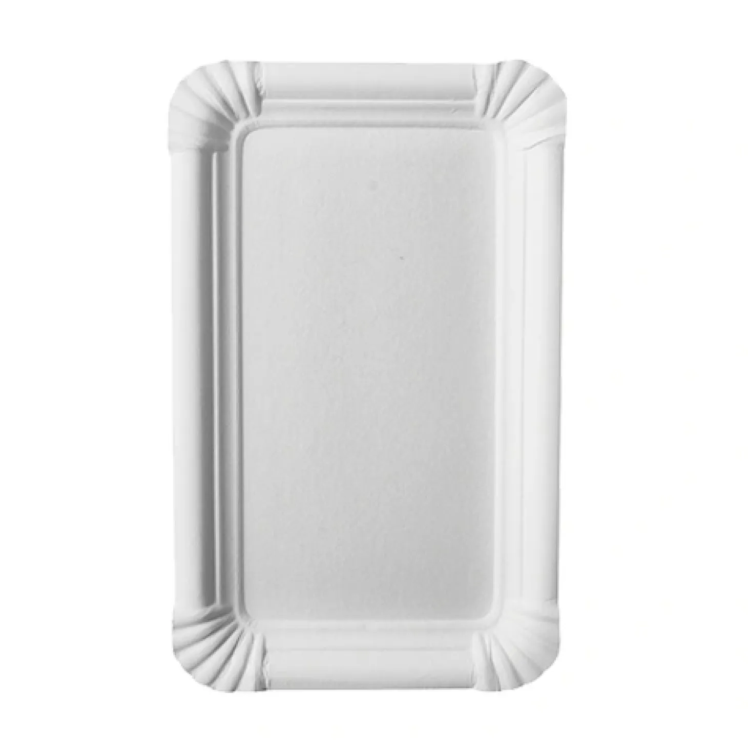 PAPSTAR Teller, Pappe "pure" eckig 11 cm x 17,5 cm weiß