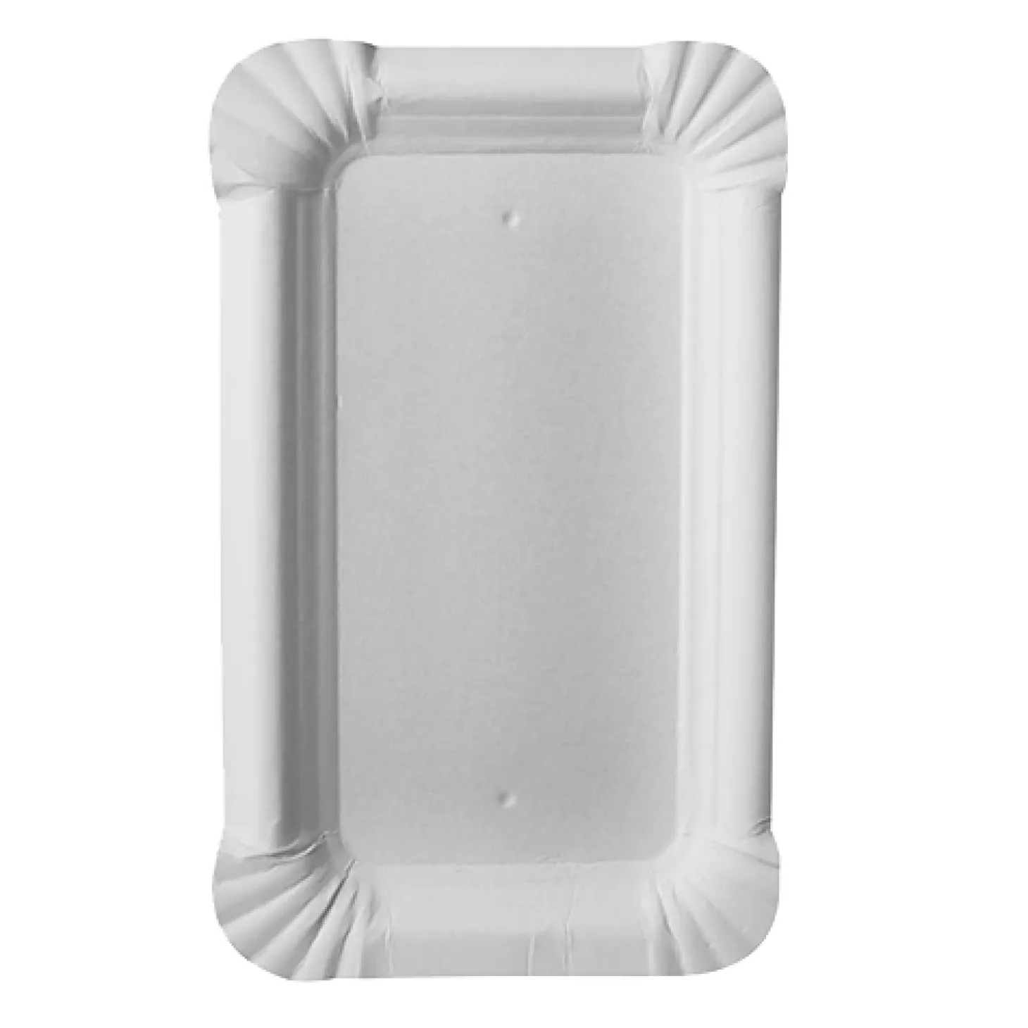 PAPSTAR Teller, Pappe "pure" eckig 9 cm x 15 cm weiß