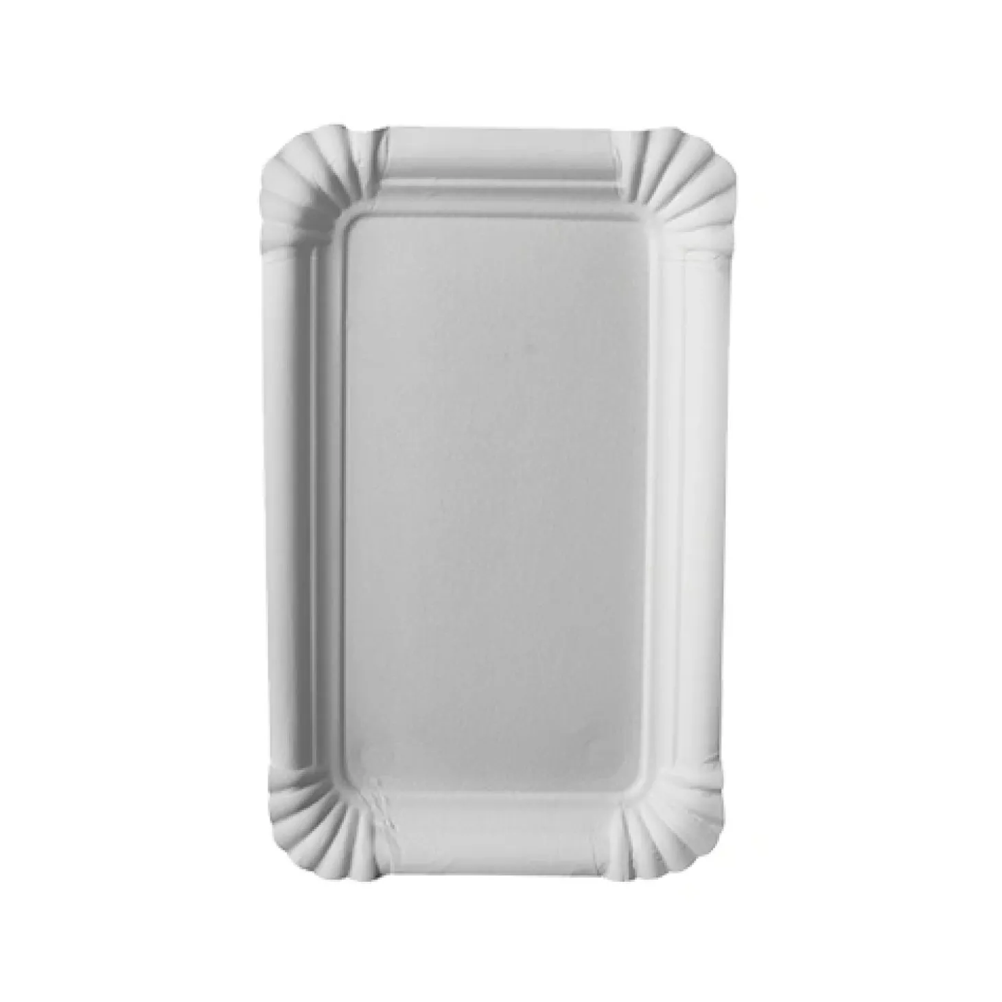 PAPSTAR Teller, Pappe "pure" eckig 10 cm x 16 cm weiß, 8 x 250 Stück