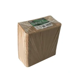 PAPSTAR Teller, Pappe "pure" eckig 11 cm x 17,5 cm braun