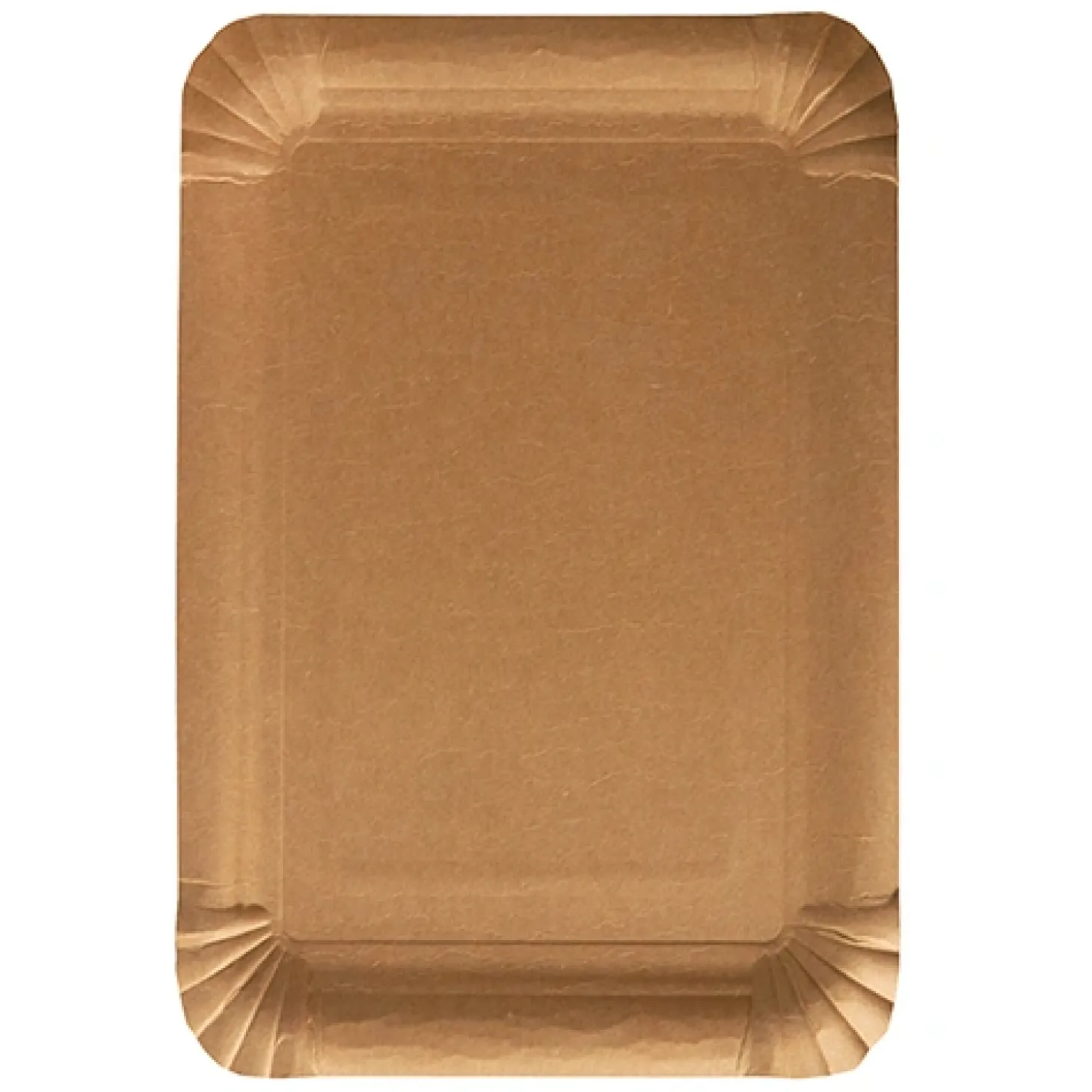 PAPSTAR Teller, Pappe "pure" eckig 16,5 cm x 23 cm braun