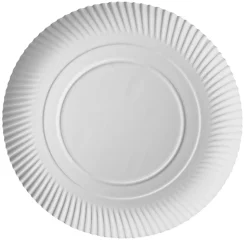 PAPSTAR Teller, Pappe "pure" rund Ø 34 cm, 3 cm weiß