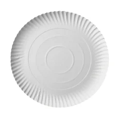 PAPSTAR Teller, Pappe "pure" rund Ø 24 cm, 2 cm weiß