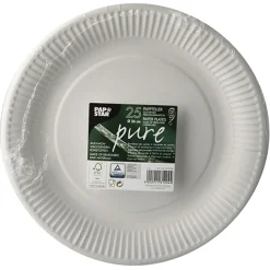 PAPSTAR Teller, Pappe "pure" rund Ø 26 cm weiß extra stark, 14 x 25 Stück