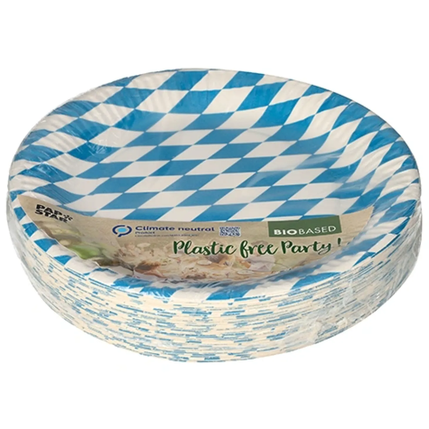 PAPSTAR Teller, Pappe rund Ø 23 cm "Bayrisch Blau"
