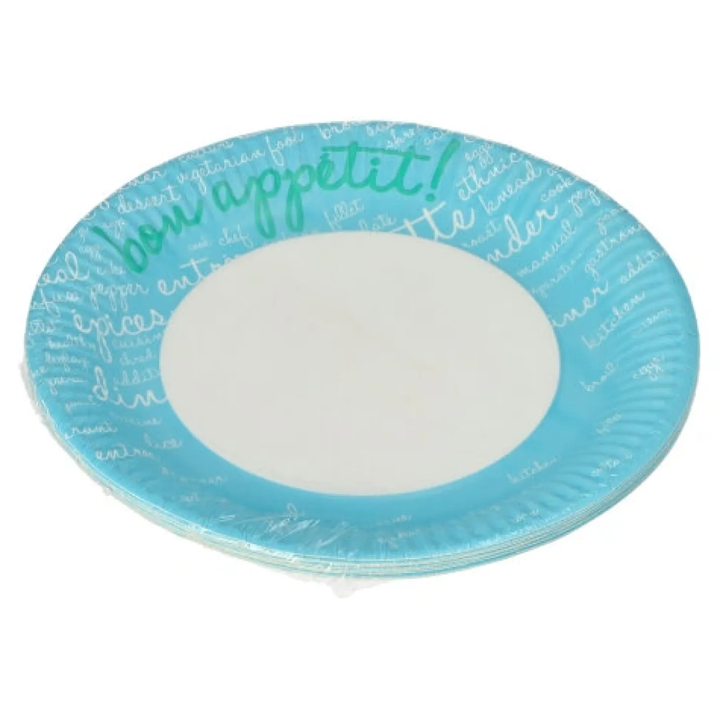 PAPSTAR Teller, Pappe rund Ø 23 cm blau "Table Pleasures"
