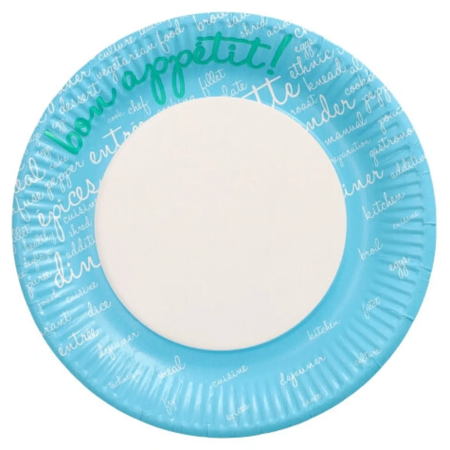 PAPSTAR Teller, Pappe rund Ø 23 cm blau "Table Pleasures"