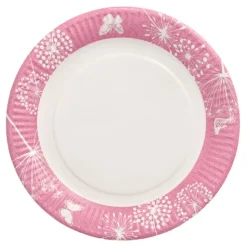 PAPSTAR Teller, Pappe rund Ø 23 cm fuchsia "Meadow"