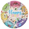 PAPSTAR Teller, Pappe rund Ø 23 cm "Funny Monsters"