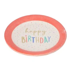 PAPSTAR Teller, Pappe rund Ø 23 cm "Happy Birthday"