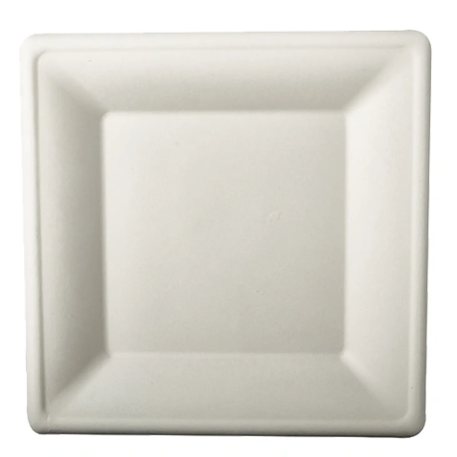 PAPSTAR Teller, Zuckerrohr "pure" eckig 26 cm x 26 cm weiß, 100 Stück