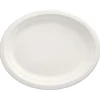 PAPSTAR Teller, Zuckerrohr "pure" oval 32 cm x 25,5 cm x 2 cm weiß, 12 x 12 Stück