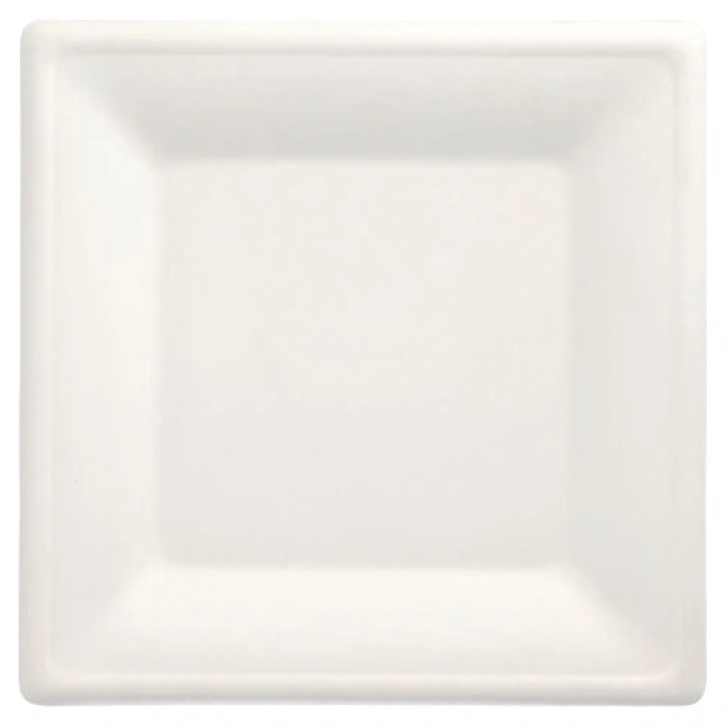 PAPSTAR Teller, Zuckerrohr "pure" eckig 26 cm x 26 cm weiß, 12 x 12 Stück