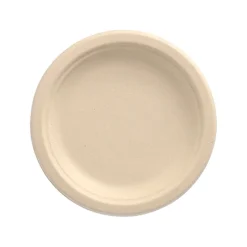 PAPSTAR Teller, Zuckerrohr "pure" ungeteilt Ø 15 cm, 2 cm natur
