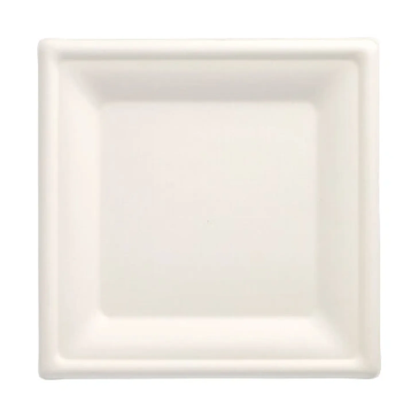 PAPSTAR Teller, Zuckerrohr "pure" eckig 20 cm x 20 cm weiß, 10 x 50 Stück