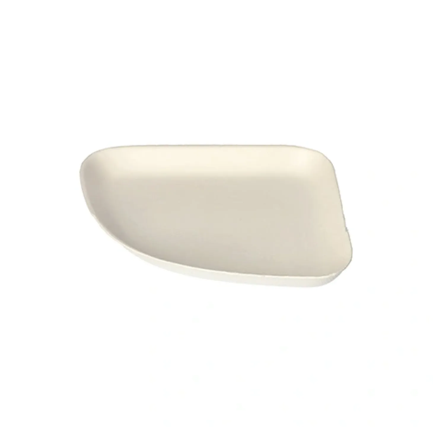 PAPSTAR Teller 1/4, Zuckerrohr "pure" 1,3 cm x 13 cm x 13 cm weiß "Belle Vie, Ligne Carrée", 10 x 4 Stück
