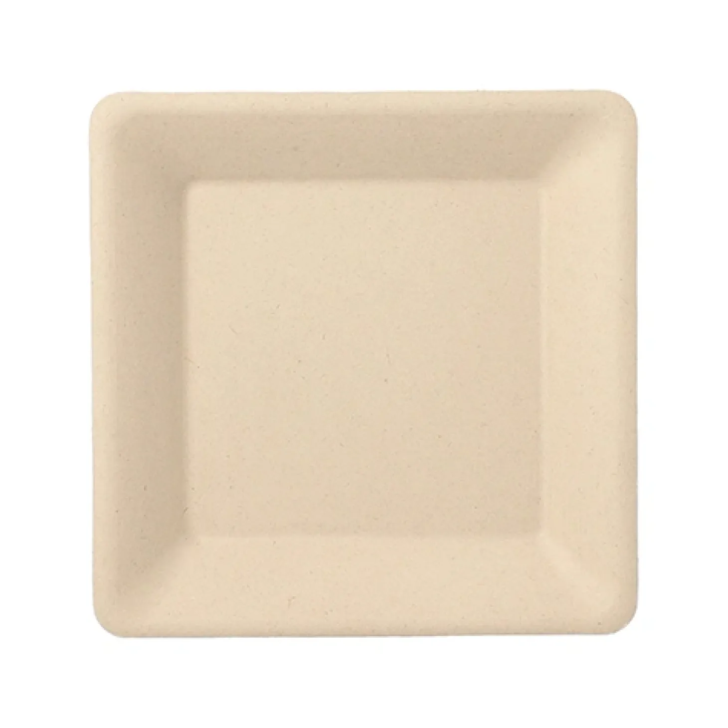 PAPSTAR Teller, Zuckerrohr "pure" eckig 15,5 cm x 15,5 cm natur
