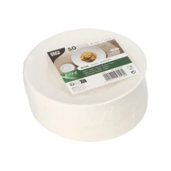 PAPSTAR Teller Zuckerrohr "pure" rund Ø 14,5 cm, 1,2 cm weiß "Cella"