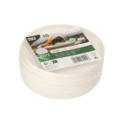 PAPSTAR Teller Zuckerrohr "pure" rund Ø 12 cm, 1 cm weiß "Cella", 18 x 10 Stück