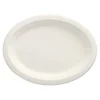 PAPSTAR Teller, Zuckerrohr "pure" oval 26 cm x 20 cm x 2 cm weiß, 10 x 50 Stück