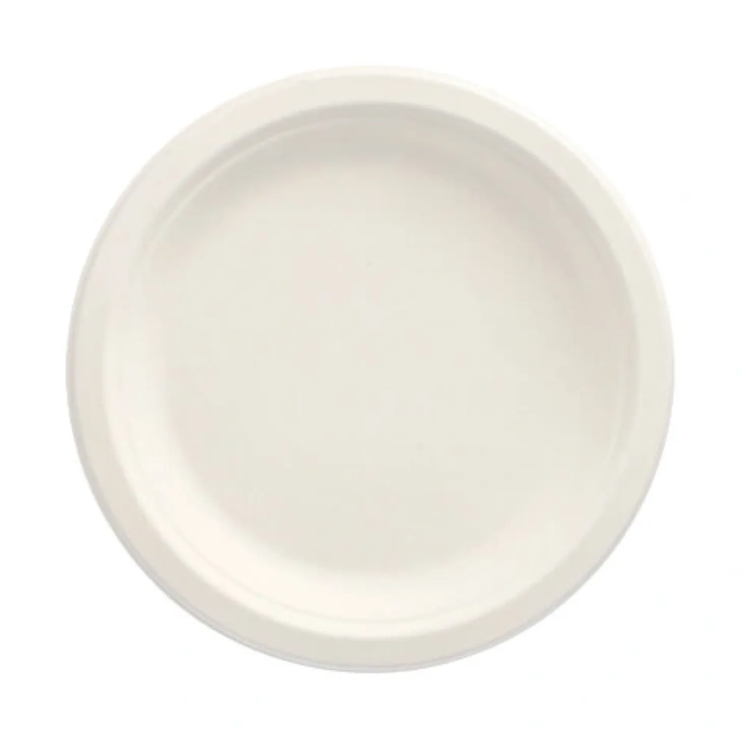 PAPSTAR Teller, Zuckerrohr "pure" ungeteilt Ø 18 cm, 2 cm weiß, 12 x 12 Stück