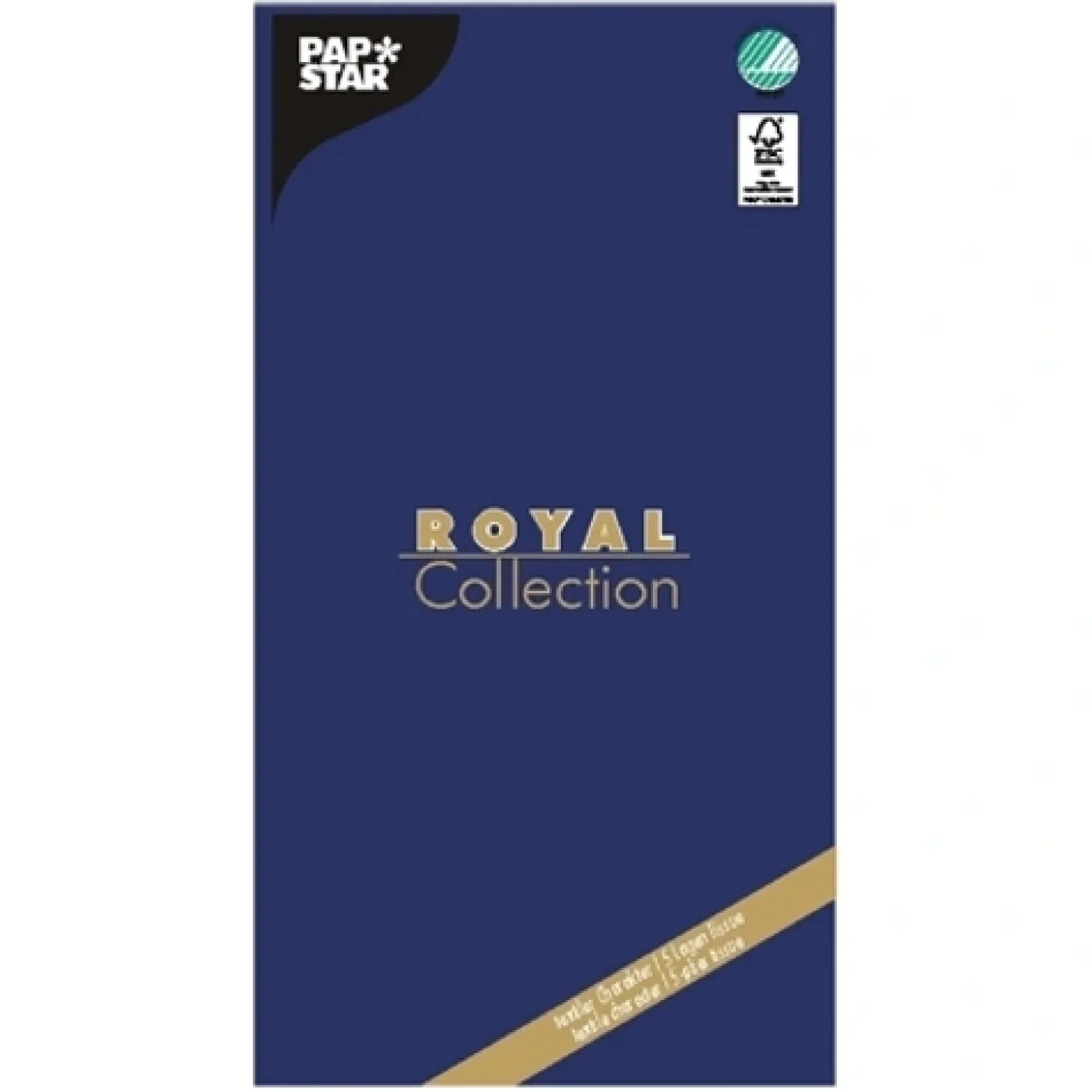 PAPSTAR Tischdecke, Tissue "ROYAL Collection" 120 cm x 180 cm dunkelblau