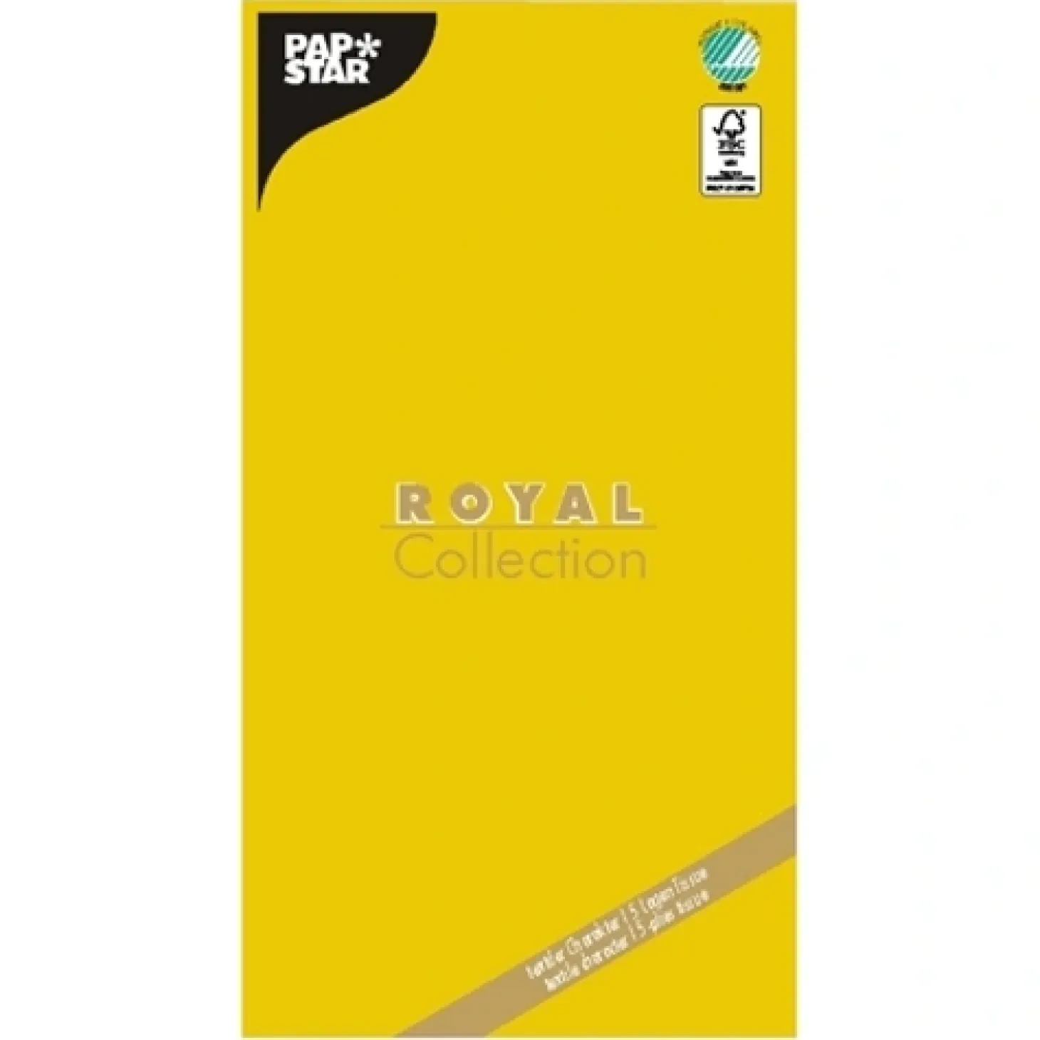 PAPSTAR Tischdecke, Tissue "ROYAL Collection" 120 cm x 180 cm gelb