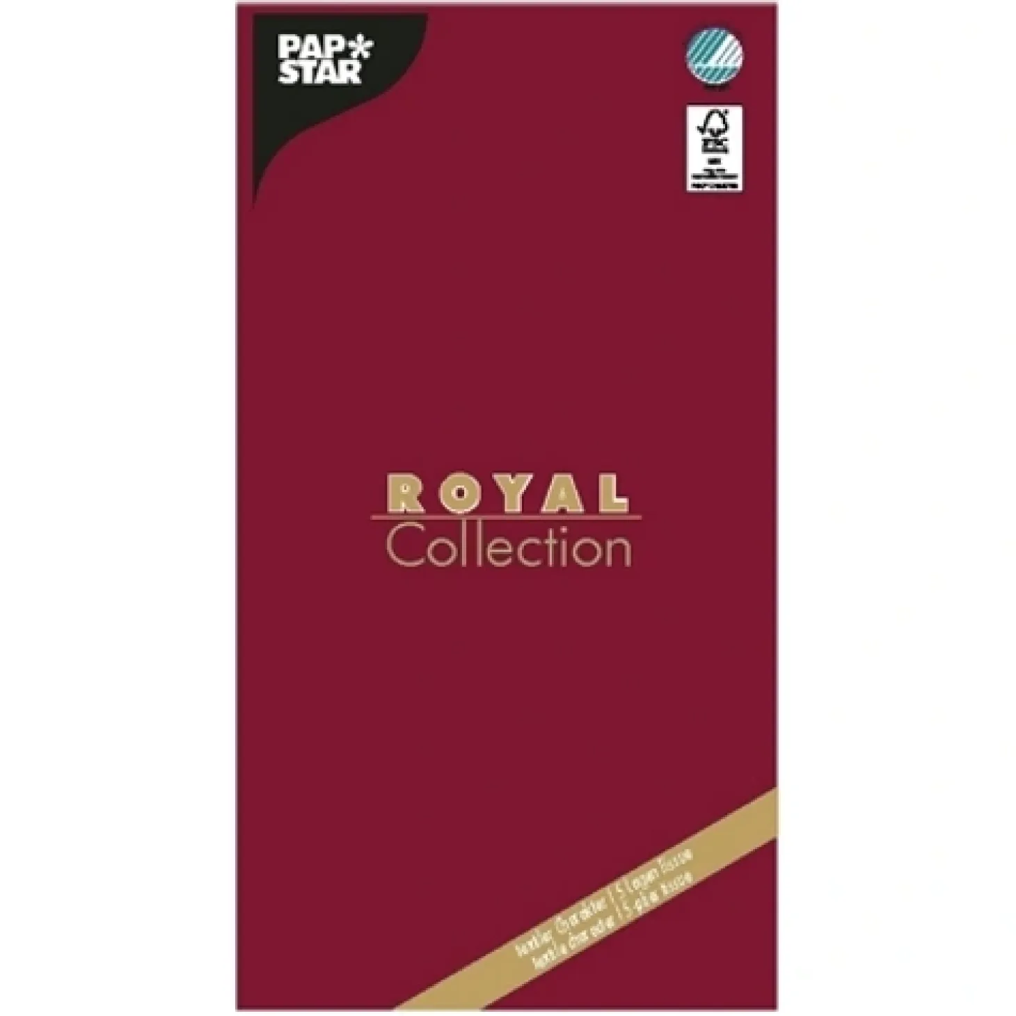 PAPSTAR Tischdecke, Tissue "ROYAL Collection" 120 cm x 180 cm bordeaux