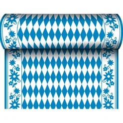 PAPSTAR Tischläufer, stoffähnlich, Airlaid 24 m x 40 cm "Bayrisch Blau", 6 x 1 Rolle