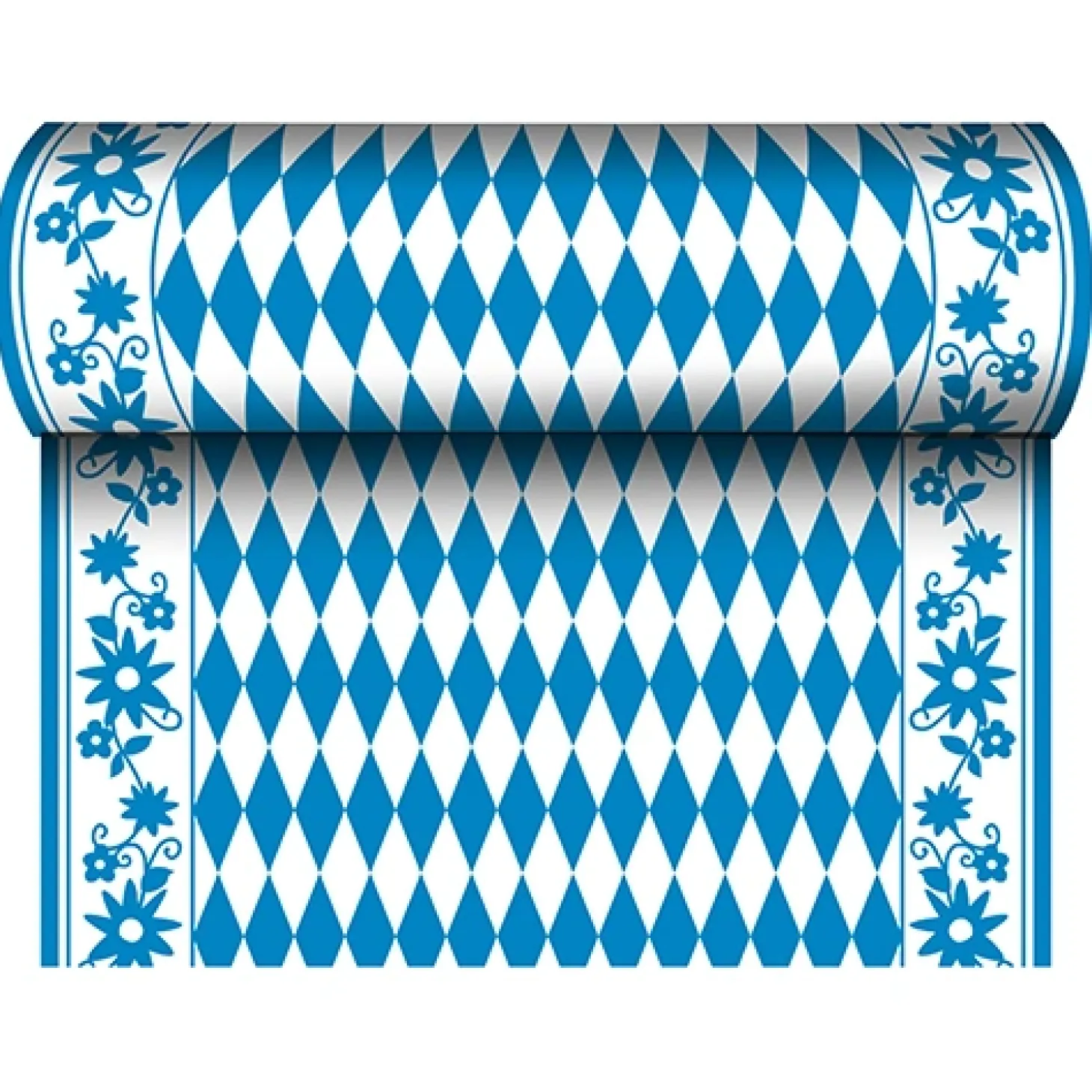 PAPSTAR Tischläufer, stoffähnlich, Airlaid 24 m x 40 cm "Bayrisch Blau", 6 x 1 Rolle