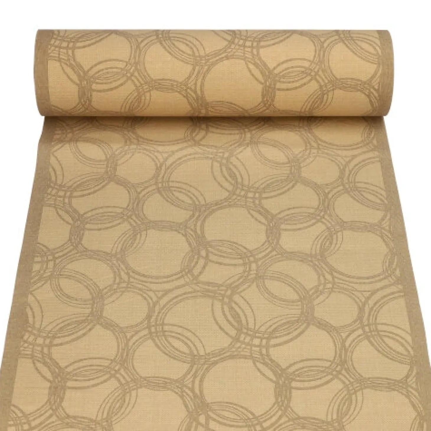 PAPSTAR Tischläufer, stoffähnlich, PV-Tissue Mix "ROYAL Collection" 24 m x 40 cm sand "Bubbles"