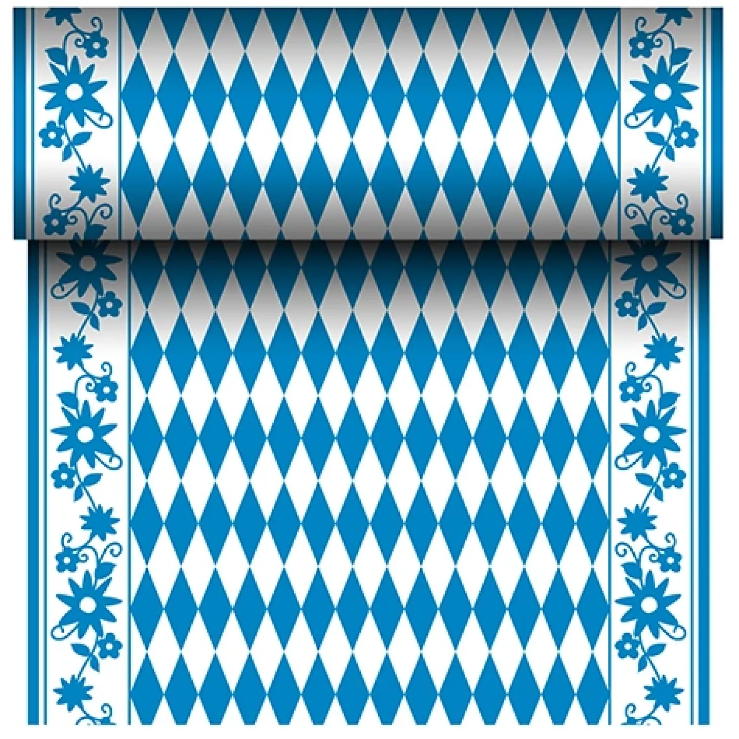 PAPSTAR Tischläufer, stoffähnlich, Airlaid 24 m x 40 cm "Bayrisch Blau", 1 Rolle
