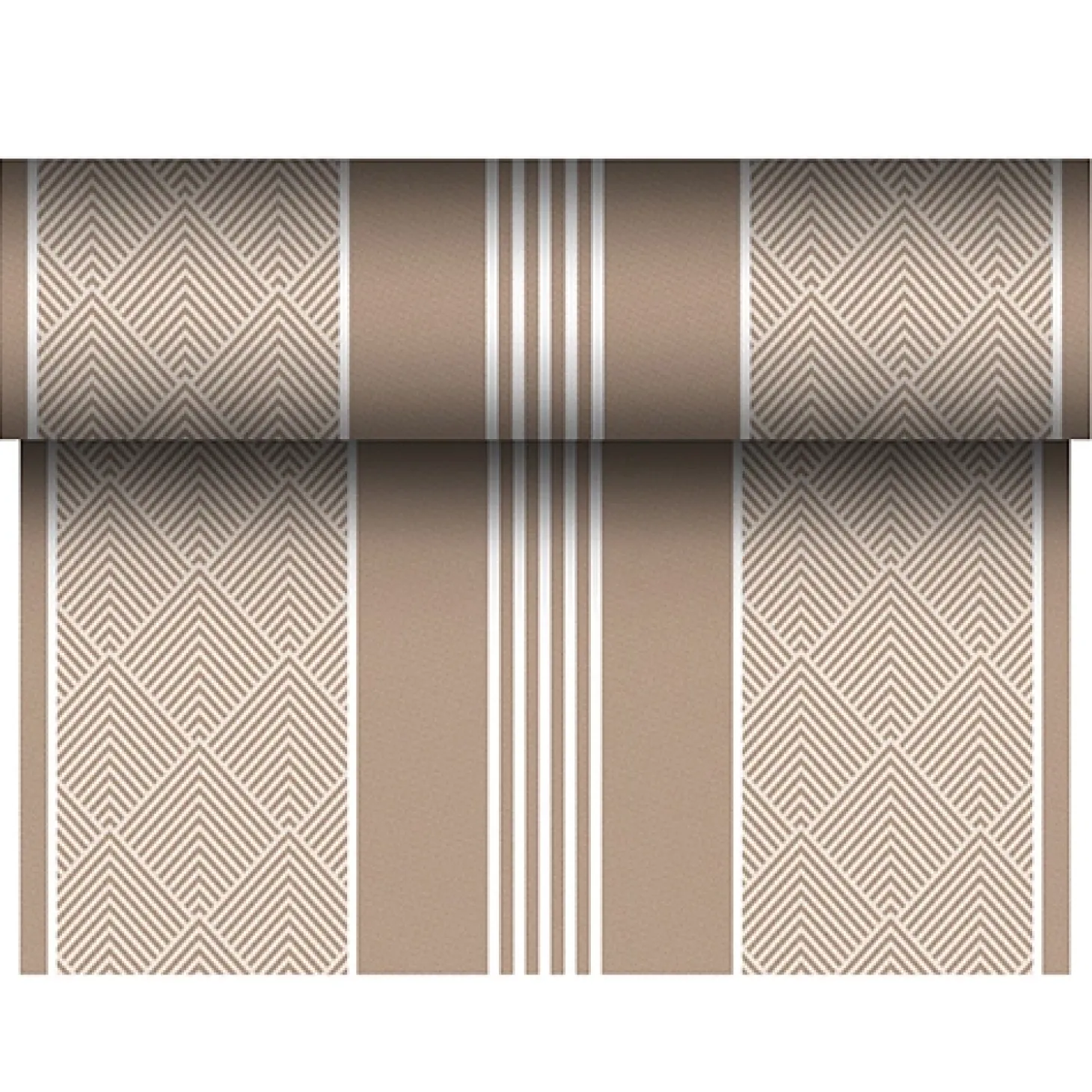 PAPSTAR Tischläufer, stoffähnlich, PV-Tissue Mix "ROYAL Collection" 24 m x 40 cm braun "Elegance"