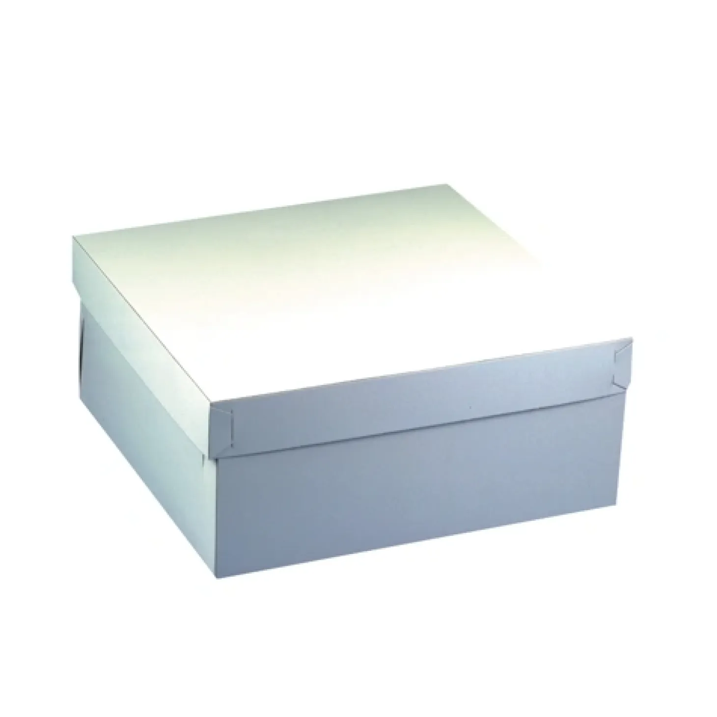 PAPSTAR Tortenkartons, mit Deckel, Pappe eckig 30 cm x 30 cm x 10 cm weiß