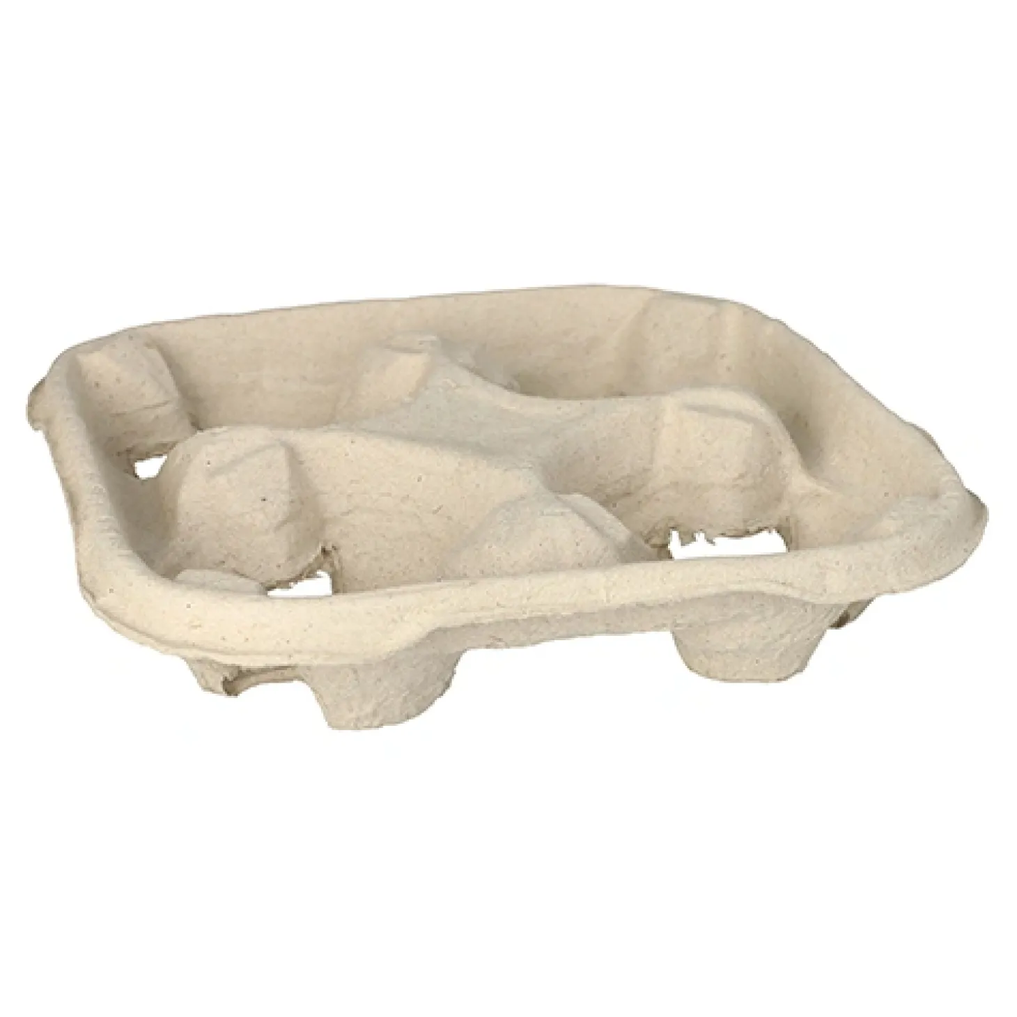 PAPSTAR Tragetabletts, Pappe "To Go" 4,7 cm x 22,4 cm x 22,4 cm natur für 4 Becher